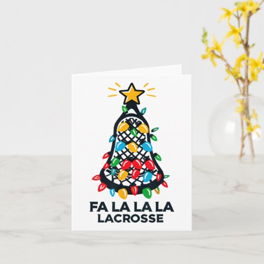 Fa La Lacrosse Player Weihnachtsbaum Lichter Xma Karte (Gelbe Blume)