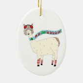 Fa-La-Lama-La-Weihnachten Keramikornament (Hinten)