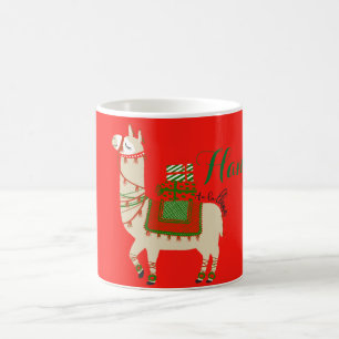 Fa-La-Lama-rotes Weihnachten Personnalised Kaffeetasse