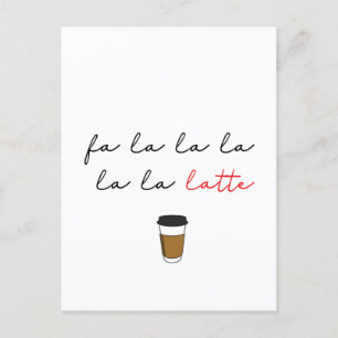 Fa la latte local Café Business Holiday Card Feiertagspostkarte