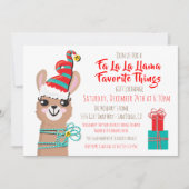 Fa la Llama Favorite Things Austausch von Geschenk Einladung (Vorderseite)