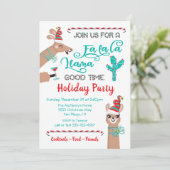 Fa la Llama Feierlichkeiten Einladung (Stehend Vorderseite)