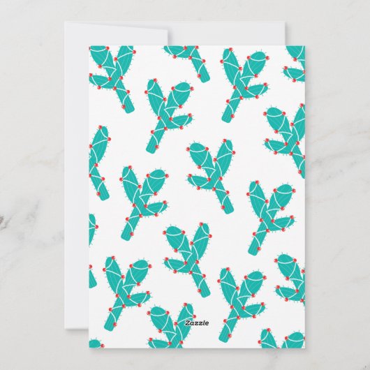 Fa la Llama Feliz Navidad Party Einladung (Rückseite)