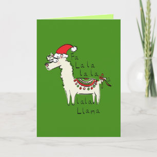Fa la Llama Funny Christmas Grußkarte Karte