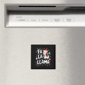 Fa La Llama Funny Christmas Lights Holiday Llama Magnet (In Situ (Geschirrspüler))