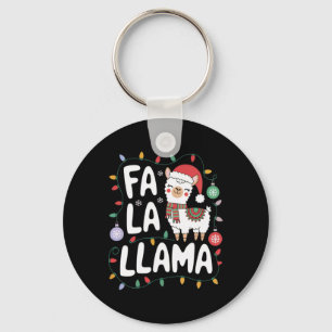 Fa La Llama Funny Christmas Lights Holiday Llama Schlüsselanhänger
