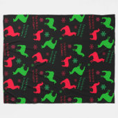 Fa la Llama Funny Holidays Festliches Weihnachten Fleecedecke (Vorderseite (Horizontal))