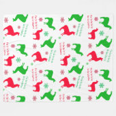 Fa la Llama Funny Holidays Festliches Weihnachten Fleecedecke (Vorderseite (Horizontal))