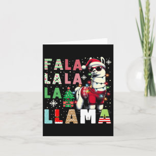 Fa La Llama Funny Llama Christmas Animal Lover Karte