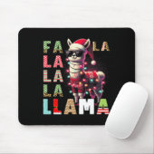 Fa La Llama Funny Llama Christmas Animal Lover Mousepad (Mit Mouse)