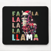 Fa La Llama Funny Llama Christmas Animal Lover Mousepad (Vorne)