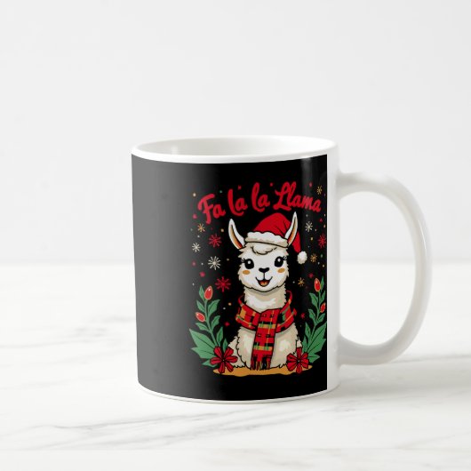 Fa La Llama Funny Llama Weihnachten Alpaca Kaffeetasse (Rechts)