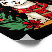 Fa La Llama Funny Llama Weihnachten Alpaca Poster (Ecke)