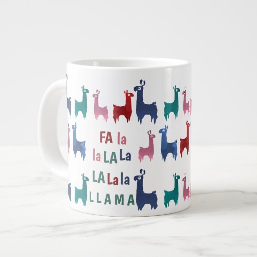 Fa La Llama Jumbo Tasse (Vorderseite Links)