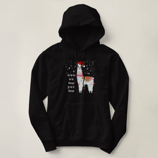 Fa La Llama Llama Weihnachten Frauen Männer Kinder Hoodie (Design vorne)