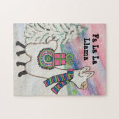 Fa La Llama Niedlich Moderne Weihnachten Puzzle (Horizontal)
