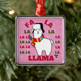 Fa La Llama Ornament - Baby Es ist kalt draußen Aus Metall