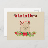 Fa La Llama Postkarte (Vorne/Hinten)