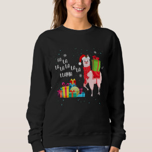Fa La Llama Santa Xmas Lllama Lover Weihnachten Sweatshirt