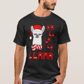 Fa La Llama Shirt, Fa La Llama Weihnachten Pajama T-Shirt (Vorderseite)