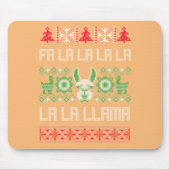 Fa La Llama Shirt - Ugly Christmas Sweater Llam Mousepad (Vorne)