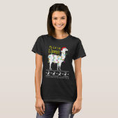 Fa La Llama Ugly Christmas Sweater Llama Chris T-Shirt (Vorne ganz)