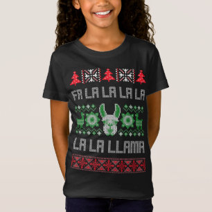 Fa La Llama Ugly Christmas Sweater Llama T-Shirt
