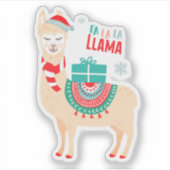 Fa La Llama | Weihnachten Aufkleber (Vorderseite)