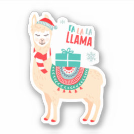 Fa La Llama | Weihnachten Aufkleber