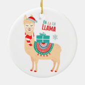 Fa La Llama | Weihnachten Keramik Ornament (Hinten)