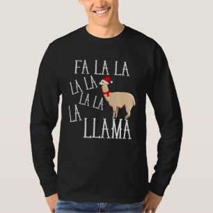 Fa La Llama Weihnachten Niedlicher Urlaub Tier T-Shirt
