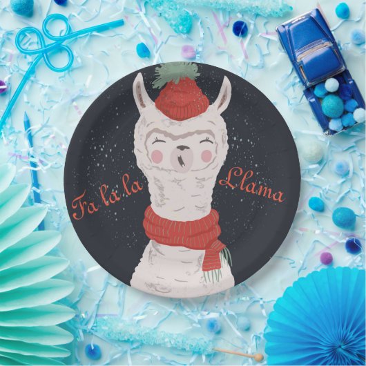 Fa la Llama Weihnachten Pappteller (Party)