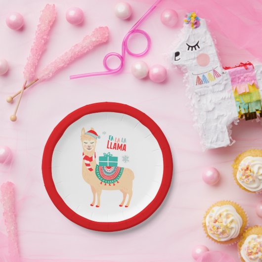 Fa La Llama | Weihnachten Pappteller (Party)