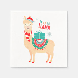 Fa La Llama Weihnachten Serviette