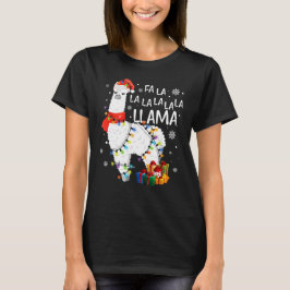 Fa La Llama Weihnachten Shirt Weihnachten