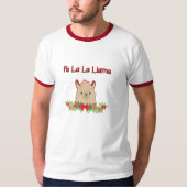 Fa La Llama Weihnachten T-Shirt (Vorderseite)