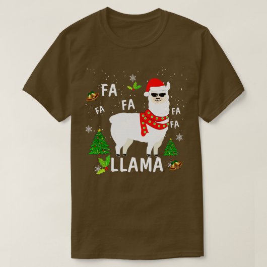 FA LA LLAMA Weihnachten Weihnachten Weihnachten We T-Shirt (Design vorne)