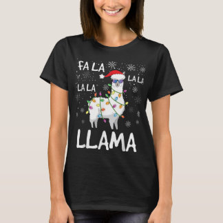 Fa La Llama Women Men Kids Funny Llama Christma T-Shirt