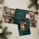 Fa La Magical Christmas Carol Foto Gallery Dreifach Gefaltete Urlaubskarte<br><div class="desc">Mit unserer magischen und skurrilen Foto-Galerie Weihnachtsmusik zum Thema Tri-Fold-Urlaubskarte senden Sie Ihren Freunden und Ihrer Familie ein paar Feiertage. Das Design zeigt unsere originalen Kunstwerke mit magischen Imitaten goldenen Raster von Goldkonfetti und funkelndem Schnee, die den Eindruck von anmutigen Musiklinien im Wind weht. "Fa la la" ist in die...</div>