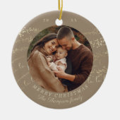 Fa La Magical Gold Weihnachtslied Foto Keramik Ornament (Vorne)