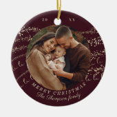 Fa La Magical Gold Weihnachtslied Foto Keramik Ornament (Vorne)