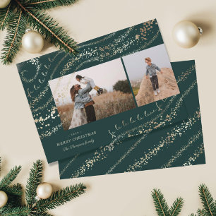 Fa La Magical Gold Weihnachtslied Zwei Fotos Feiertagskarte