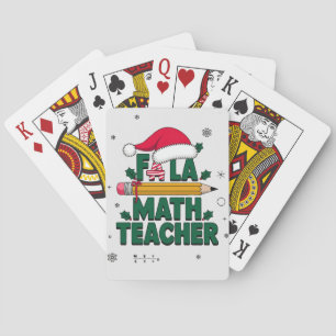 Fa La Math Teacher Weihnachtsgeschenk Idee Spielkarten