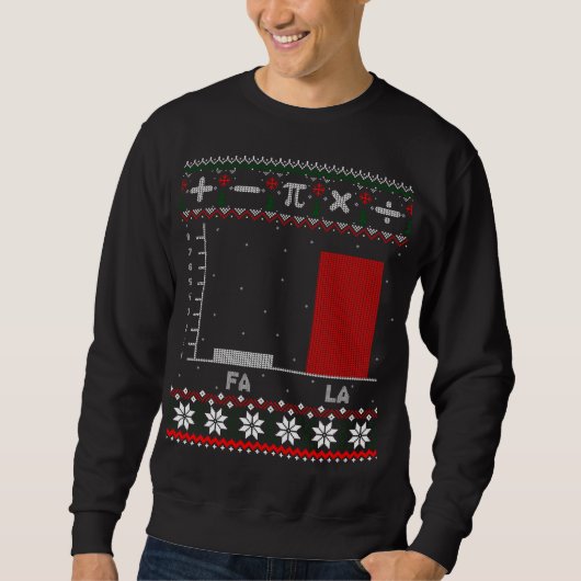 Fa La Mathematics Graph Christmas Ugly Sweater Sweatshirt (Vorderseite)