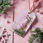 Fa La Merry Pink Christmas Santa Seligh Rentier Geschenkanhänger<br><div class="desc">Feiern Sie die Magie der Saison mit unserem bezaubernden Weihnachtsgeschenk-Tag Weihnachten-Rentiere Nordpol Dorf. Dieses reizvolle Anhänger besticht durch einen Retro-Stil, den rosa Weihnachtsmann in seinem zauberhaften rosa Schlitten, der sich anmutig über einem malerischen Dorf am Nordpol erhebt. Der Vintag inspirierte "Fa la" Gruß bringt eine Touch nostalgischer Eleganz und verleiht...</div>