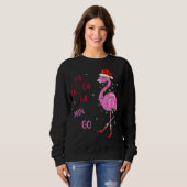 Fa La Mingo Christmas Flamingo Tree Lights Sant Sweatshirt (Vorne ganz)