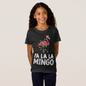 Fa La Mingo Flamingo Weihnachtsbaum Lichter Trop T-Shirt (Vorne ganz)