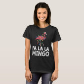 Fa La Mingo Flamingo Weihnachtsbaum Lichter Trop T-Shirt (Vorne ganz)