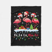 Fa La Mingo Flamingo Weihnachtsfeier Tropical Xmas Fleecedecke (Vorderseite)