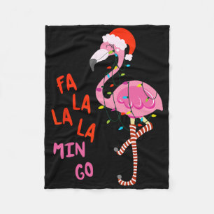 Fa La Mingo Flamingo Weihnachtsfeier Tropical Xmas Fleecedecke
